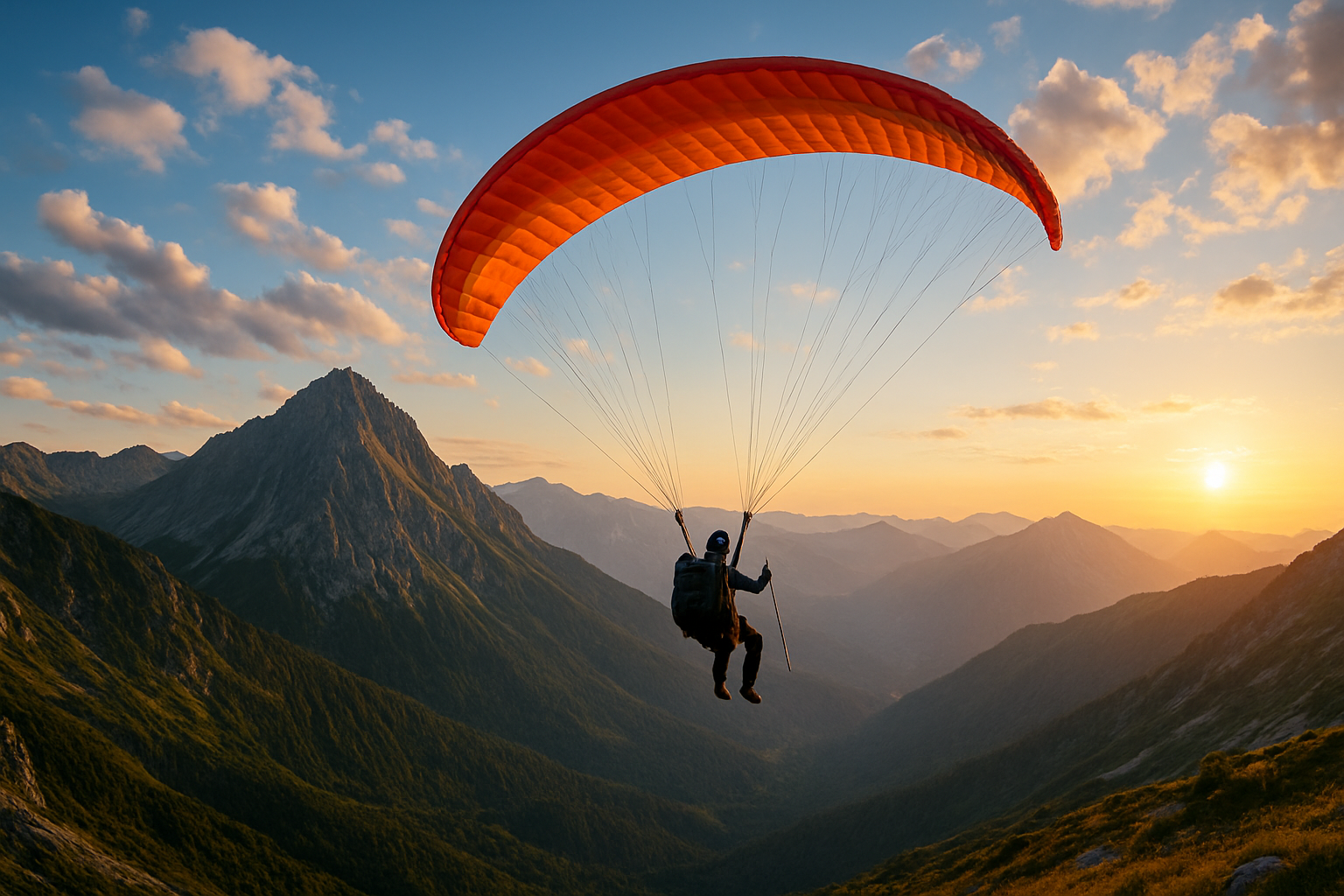 Spring paragliding over Dharamshala in April