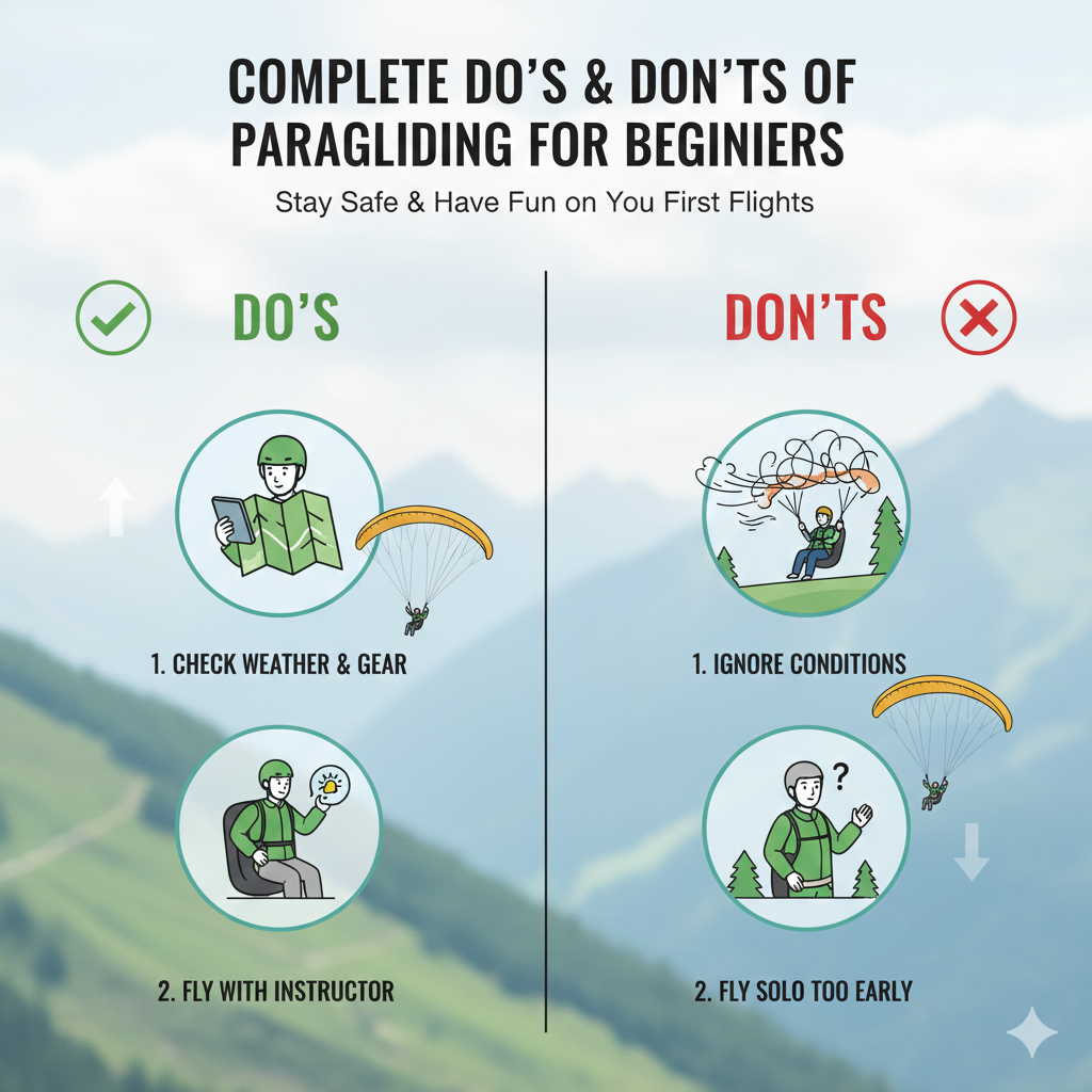 Complete Do’s and Don’ts of Paragliding for Beginners